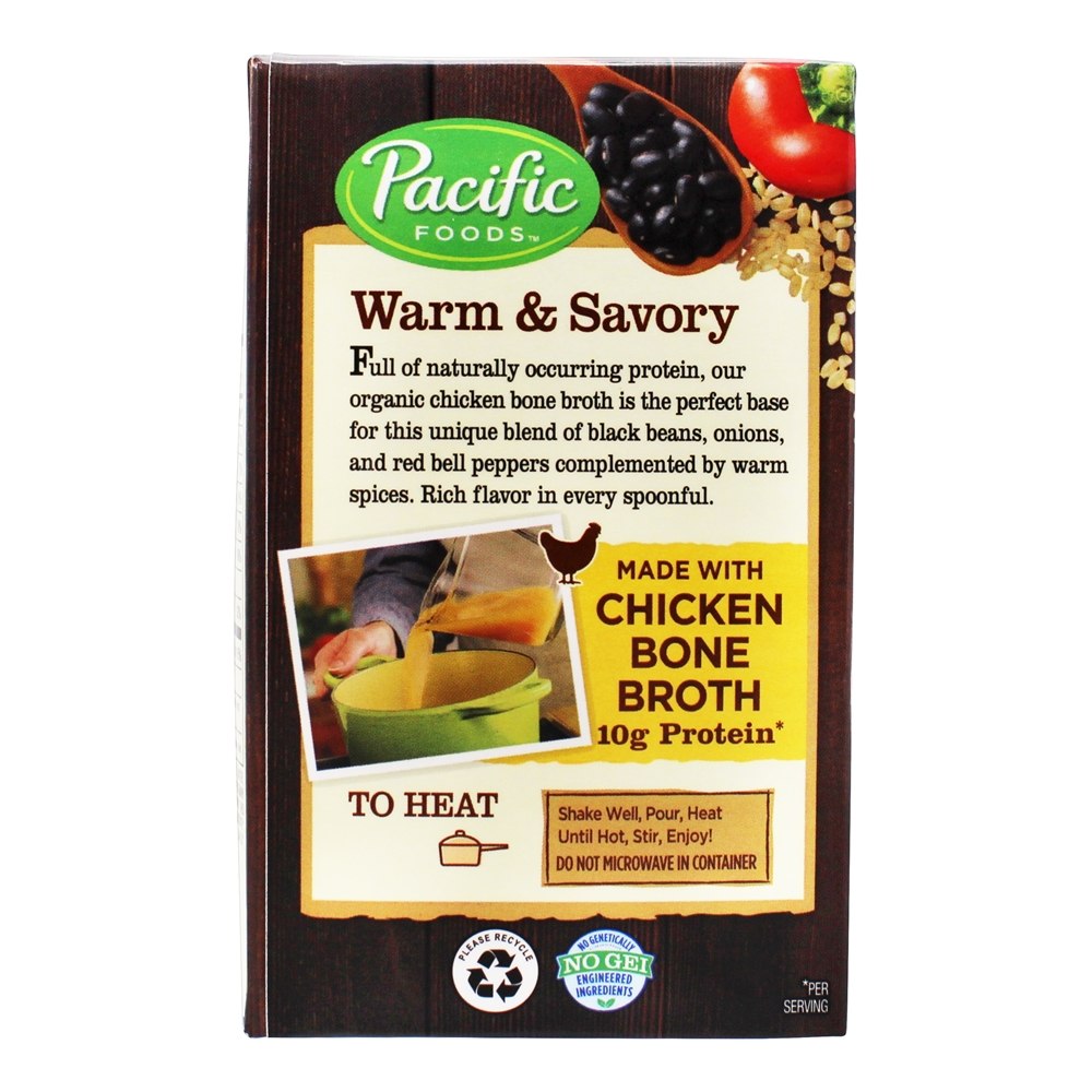 Comprar Sopa de feijão preto caribenha orgânica com caldo de osso de galinha - 17 oz. Pacific Foods - Imagem 3