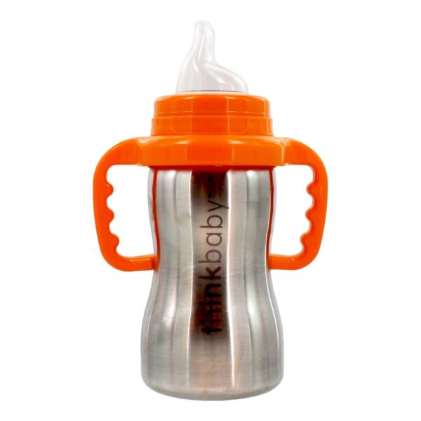 Comprar Sippy do Steel Cup Spout Trainer Estágio C 9 para 36 meses Orange - 9 oz. Thinkba - Imagem 4