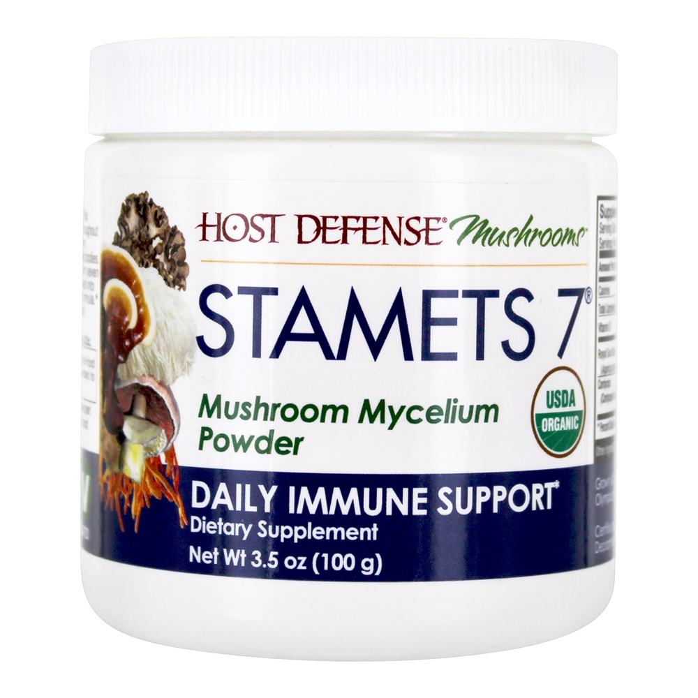 Comprar Stamets 7 Suporte imune diário Pó de micélio de cogumelo - 3.5 oz. Host Defense