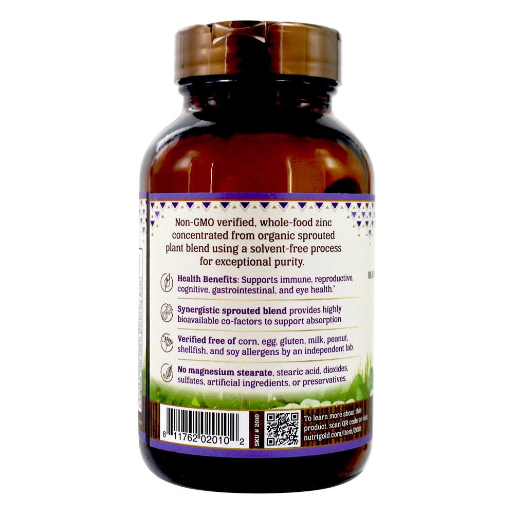 Comprar Alimentos mg Orgânicos de Zinco e Ouro 15 . - Cápsulas Vegan 60 Nutrigold - Imagem 3