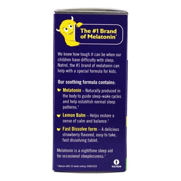 Comprar Kids Melatonin Fast Dissolve Sleep Suporte Morango 1 mg . - 40 Tablets Natrol - Imagem 5