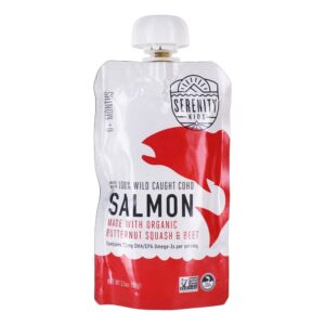 Comprar Comida para Bebé 6 + Meses de Salmão Selvagem Apanhados com Abóbora Butternut Orgânica & Beterraba - 3.5 oz. Serenity Kids