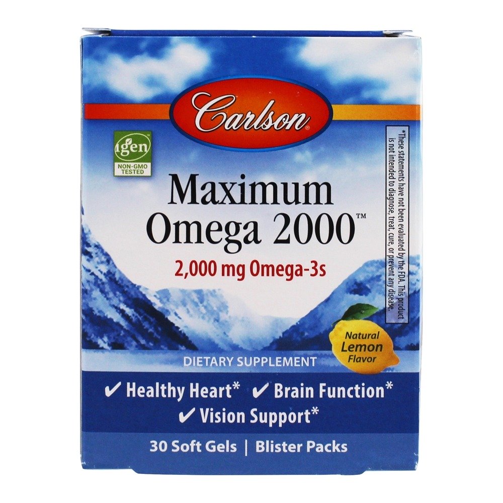 Comprar Omega 2000 Pacote de viagem Natural Lemon 2000 mg . - 30 Softgels Carlson Labs