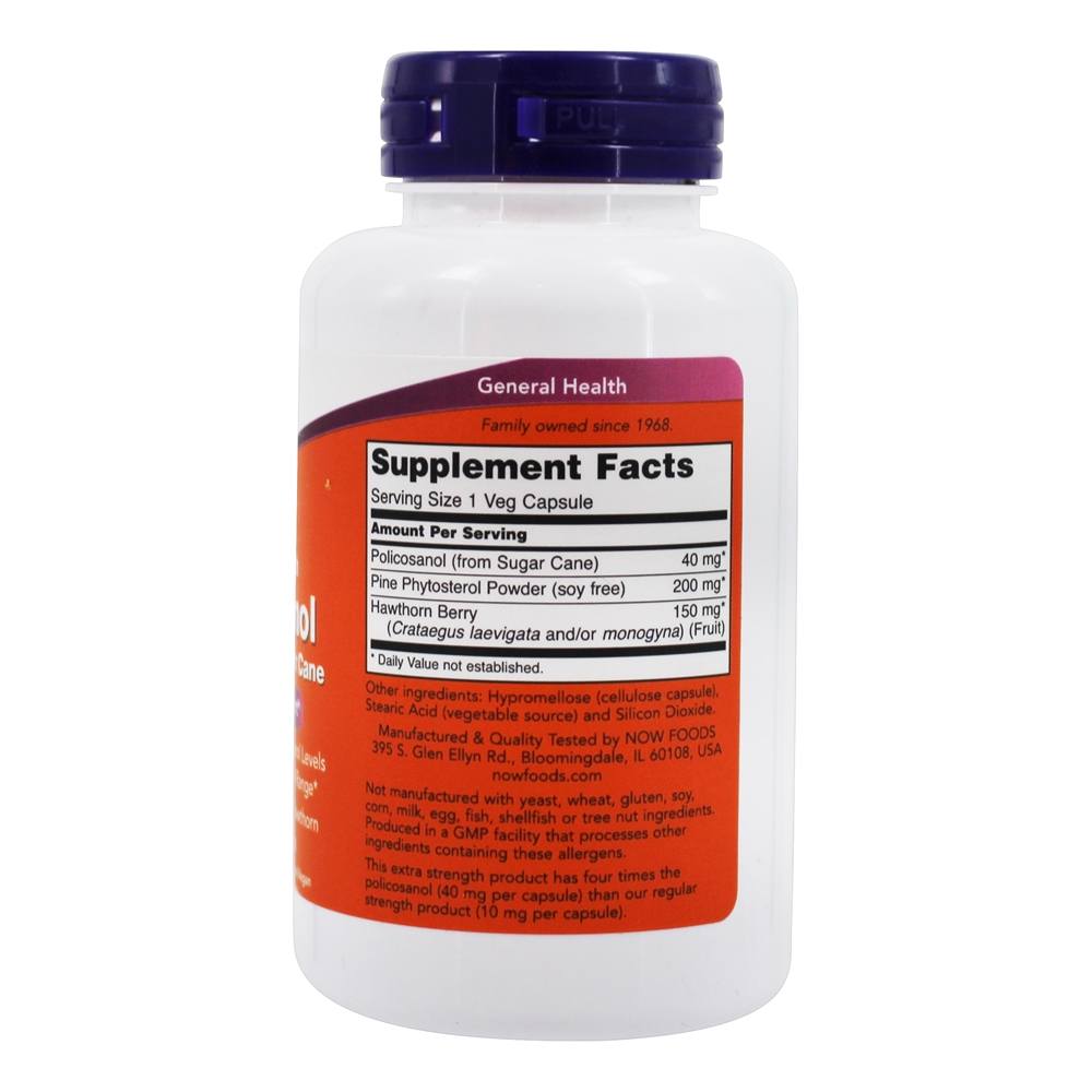 Comprar Suporte para Colesterol de Força Extra Policosanol - 90 Cápsula (s) vegetal (s) NOW Foods - Imagem 2