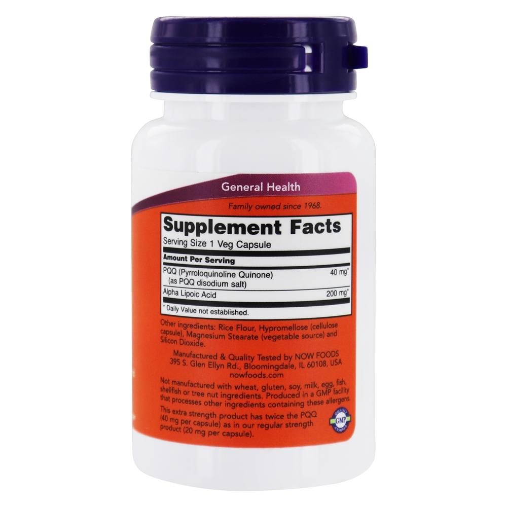 Comprar Suporte Cognitivo de Força Extra PQQ 40 mg . - 50 Cápsula (s) vegetal (s) NOW Foods - Imagem 2