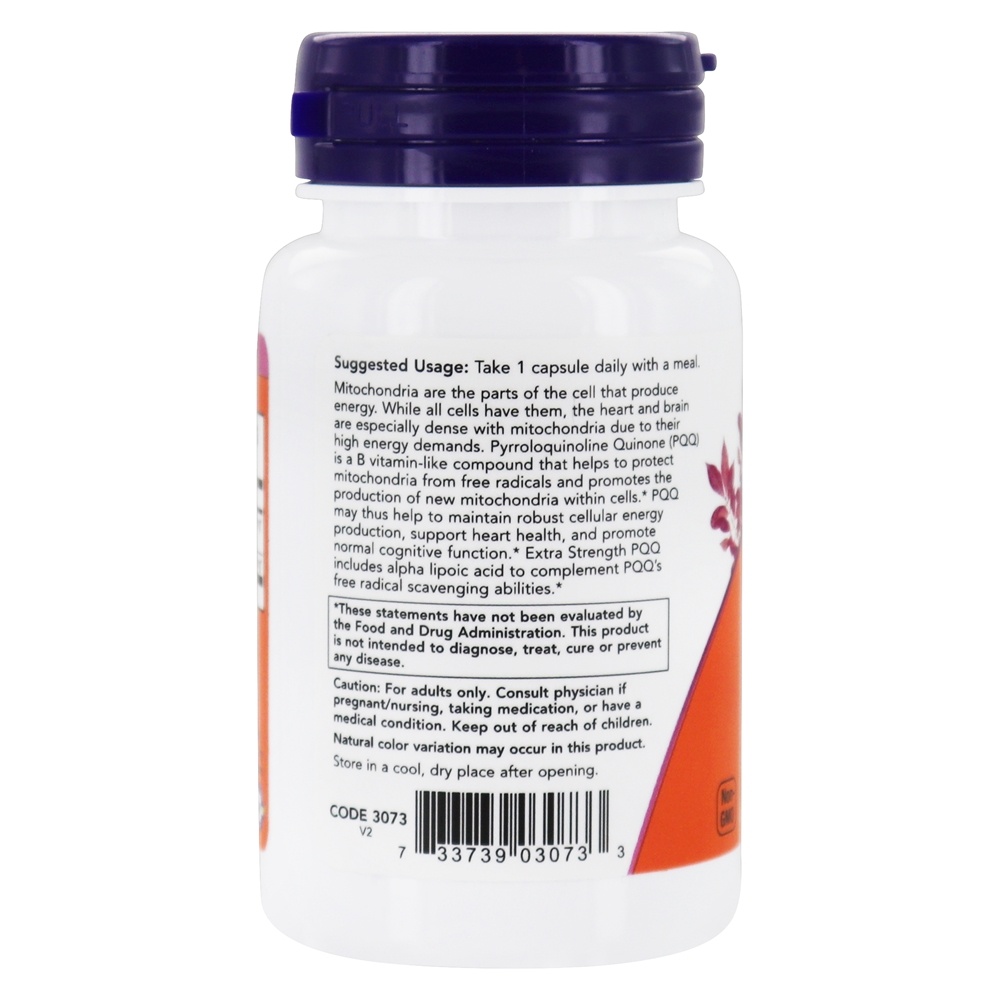Comprar Suporte Cognitivo de Força Extra PQQ 40 mg . - 50 Cápsula (s) vegetal (s) NOW Foods - Imagem 3