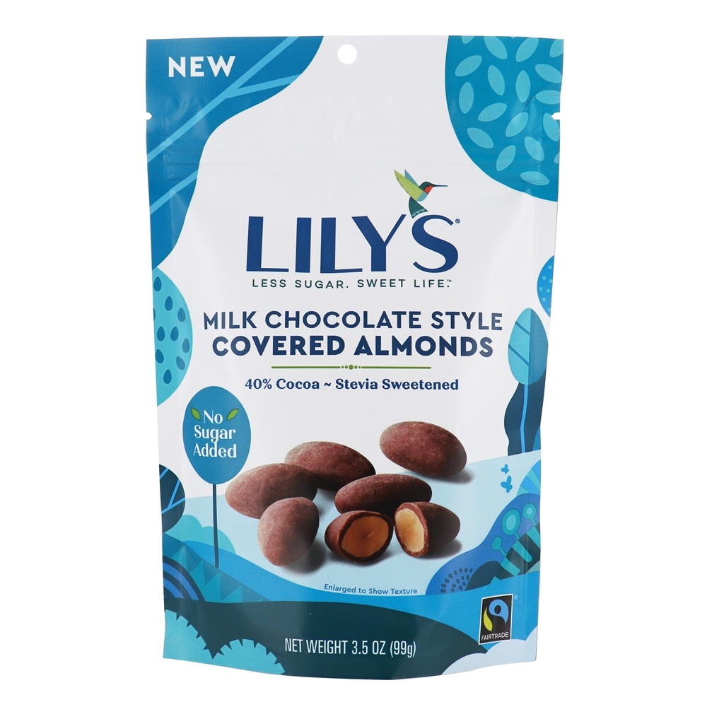 Comprar Stevia Sweetened 35 % Amêndoas Cobertas de Chocolate ao Leite de Cacau - 3.5 oz. Lily's