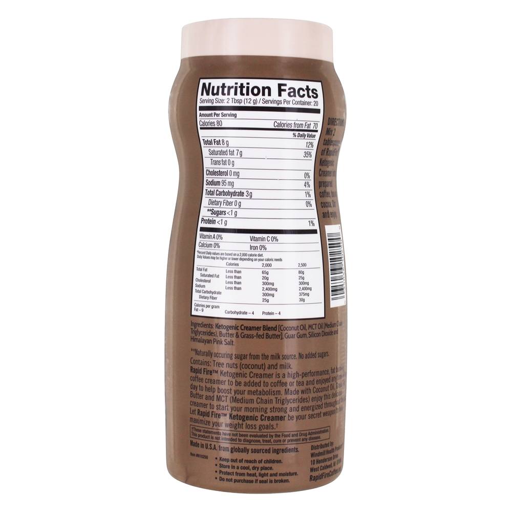 Comprar Pó Creamer Cetogênico - 8.5 oz. Rapid Fire - Imagem 2