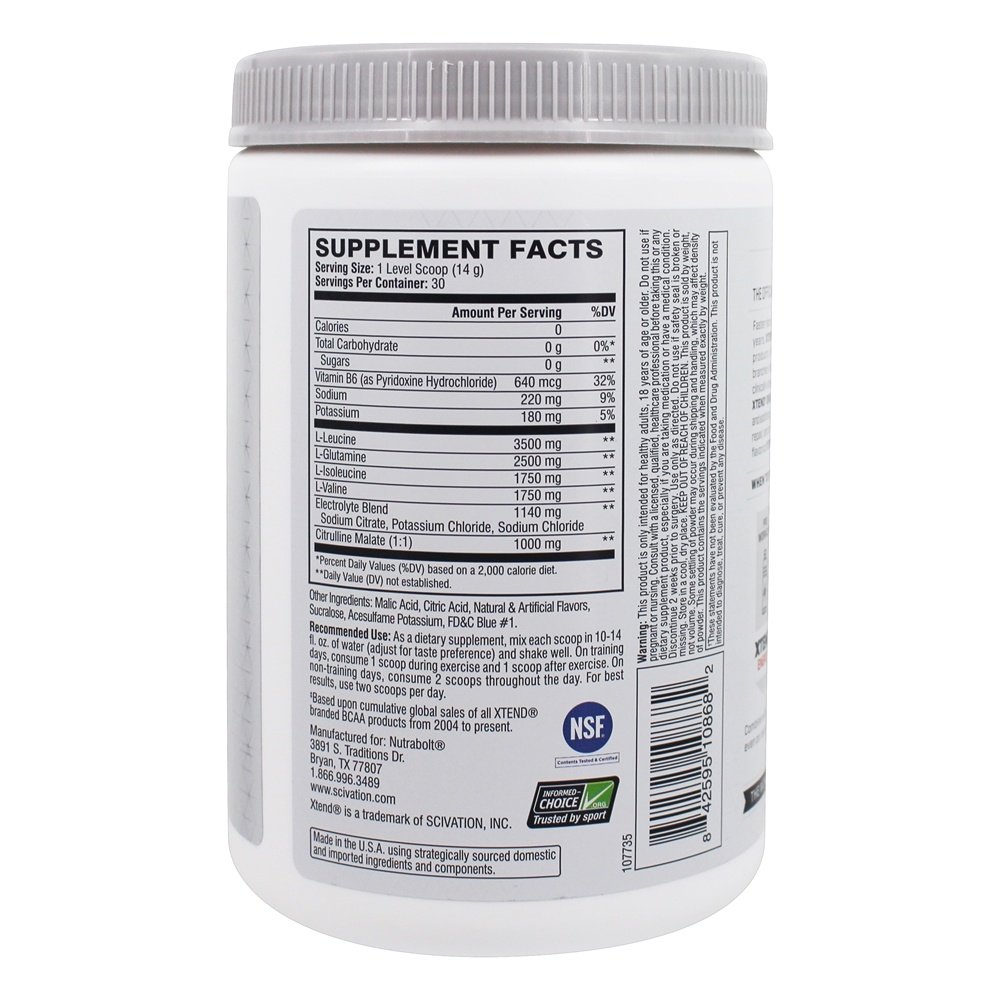 Comprar Xtend The Original BCAA Muscle Recovery + Eletrólitos em Pó 30 Porções de Gelo da Liberdade - 14.8 oz. Scivation - Imagem 2