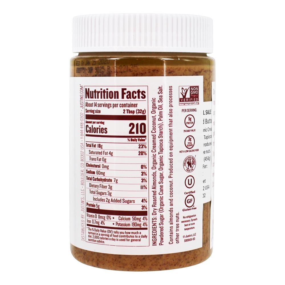 Comprar Manteiga De Amêndoa Espalhe Coco - 16 oz. Justin's Nut Butter - Imagem 2