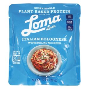 Comprar Bolonhesa italiana vegana com macarrão Konjac - 10 oz. Loma Linda