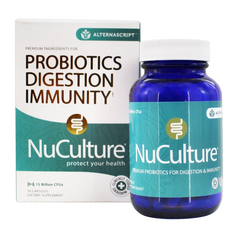 Comprar NuCulture Probiotics Digestion Imunity Formula 15 Bilhões de UFC - Cápsulas 30 AlternaScript