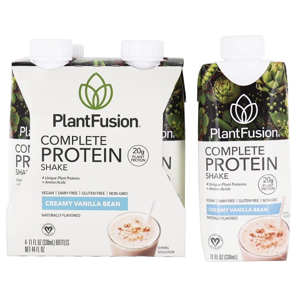Comprar Shake de Proteína Vegetal Completo Pronto para Beber Feijão de Baunilha - Pacote 4 PlantFusion