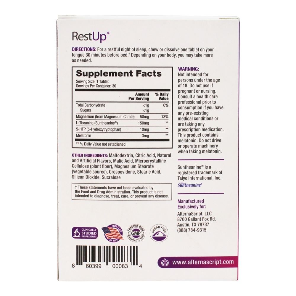 Comprar Resto Relaxante Pacífica Sono Apoio Natural Maracujá - 30 Tablet (s) AlternaScript - Imagem 3