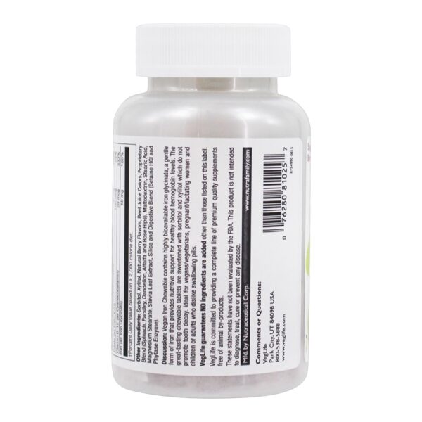 Comprar Ferro Vegano Mastigável Glycinate Berry - 60 comprimidos mastigáveis VegLife - Imagem 4