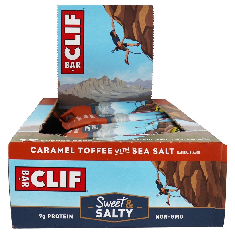 Comprar Caramelo de caramelo doce e salgado de barras de energia com sal marinho - 12 Barras Clif Bar