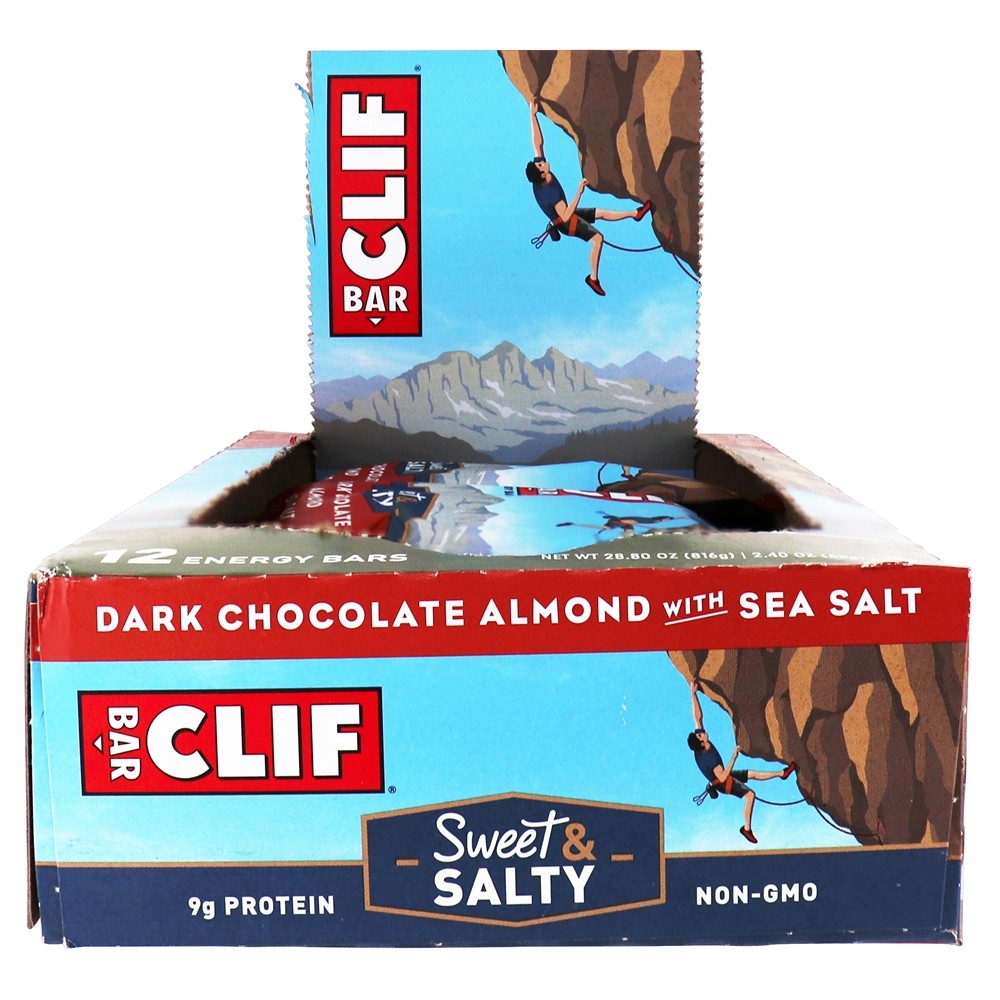 Comprar Caixa De Barras De Energia Doce E Salgado De Amêndoa De Chocolate Escuro Com Sal Do Mar - 12 Barras Clif Bar
