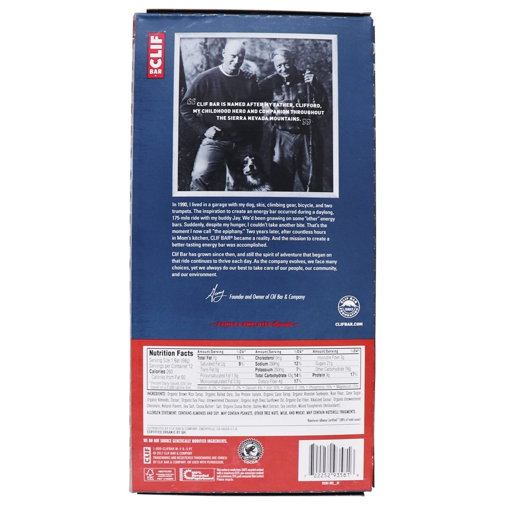 Comprar Caixa De Barras De Energia Doce E Salgado De Amêndoa De Chocolate Escuro Com Sal Do Mar - 12 Barras Clif Bar - Imagem 2