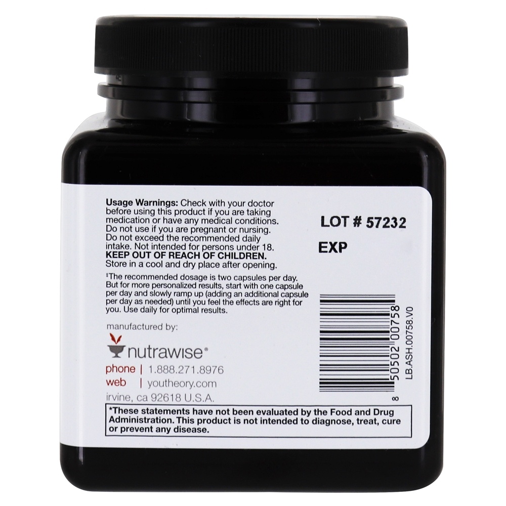 Comprar Suporte a Ashwagandha Calm & Clarity 1000 mg . - Cápsulas vegetarianas 60 Youtheory - Imagem 3
