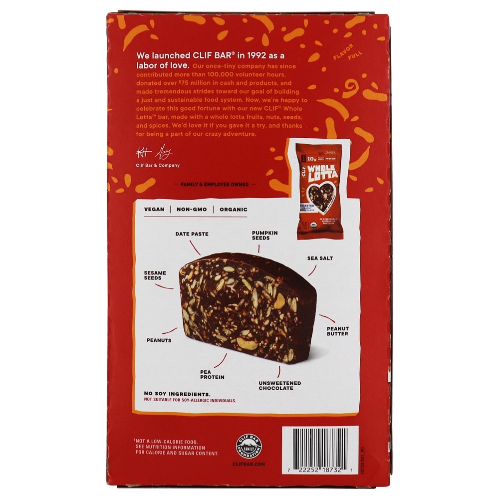 Comprar Todo Lotta Frutas Orgânicas, Nozes & Semente De Barras Caixa De Chocolate De Amendoim Assado - 12 Barras Clif Bar - Imagem 3