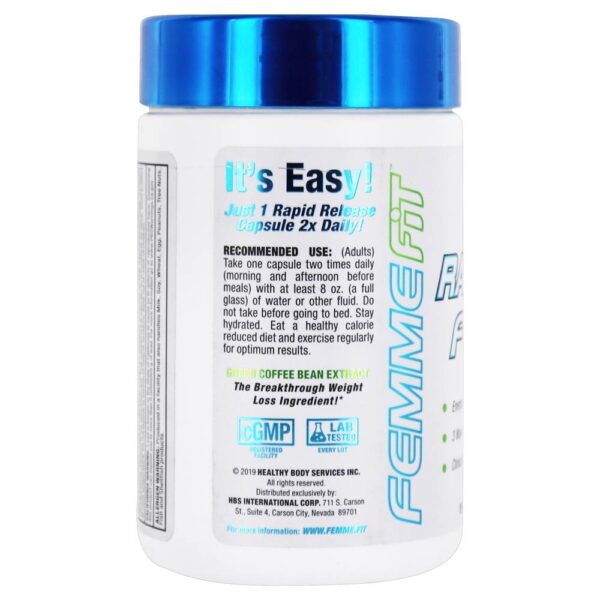 Comprar FemmeFit Rapidcuts Femme Fórmula contra perda de peso - Cápsulas 60 AllMax Nutrition - Imagem 4