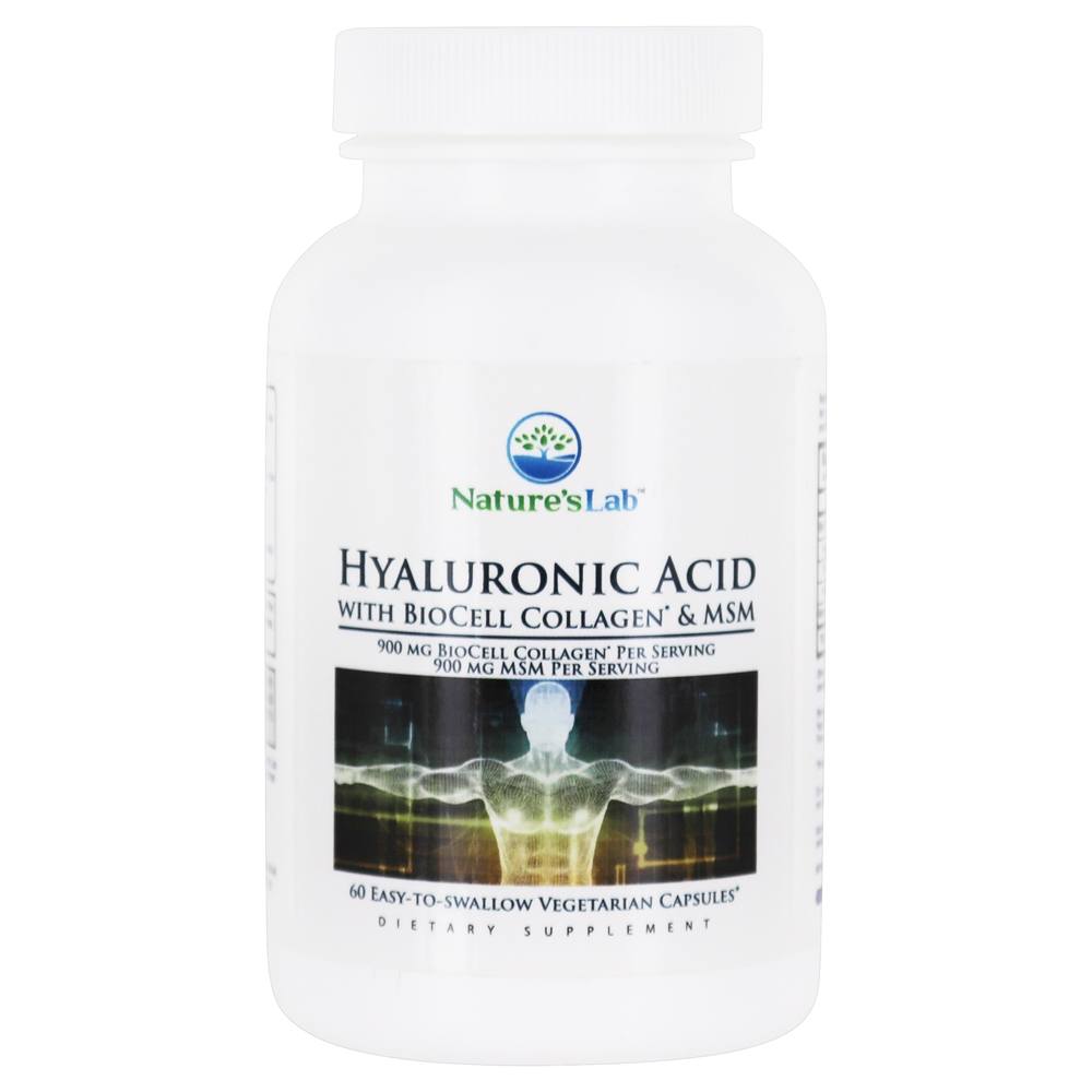 Comprar Ácido Hialurônico com BioCell Collagen & MSM - Cápsulas vegetarianas 60 Nature's Lab