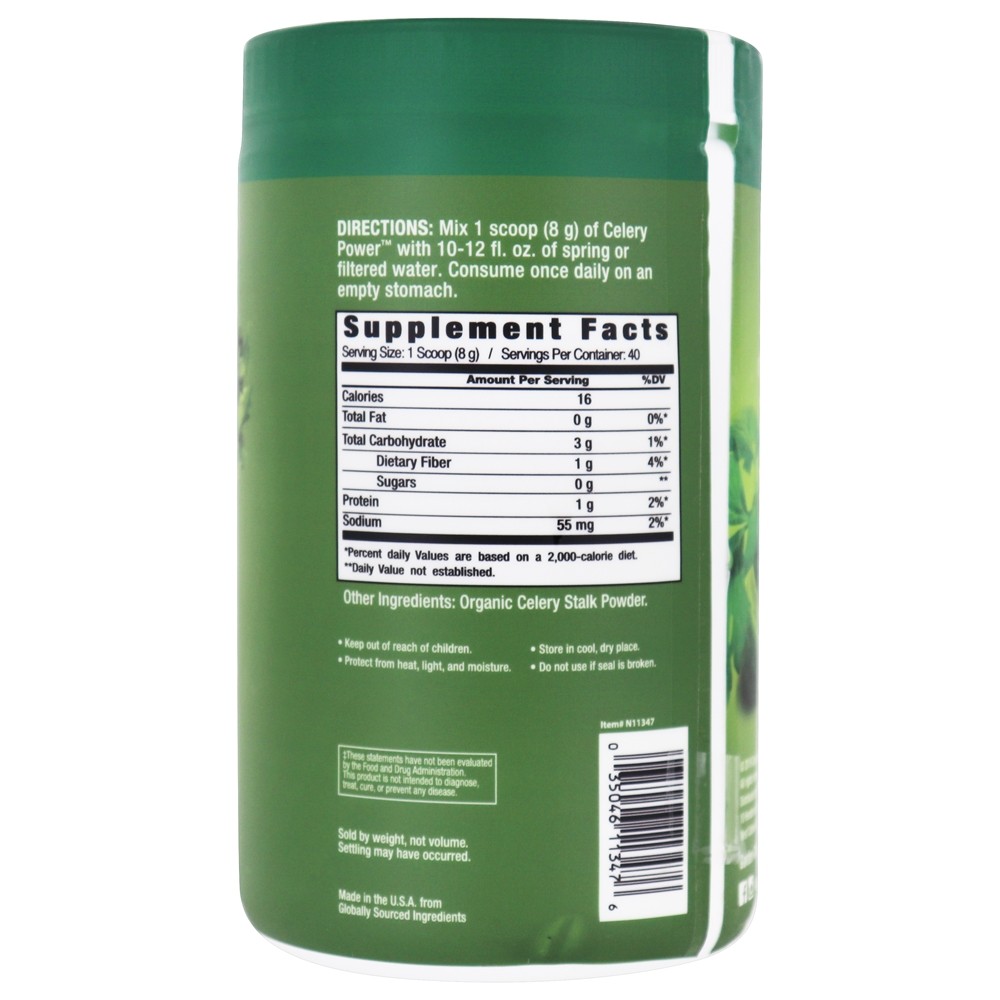 Comprar Aipo poder orgânico Whole Food suco em pó - 11.3 oz. Garden Greens - Imagem 2