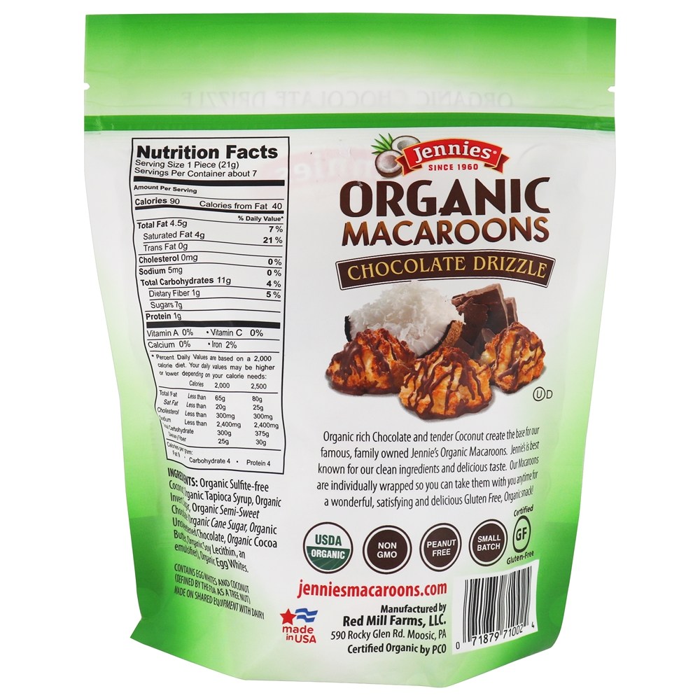 Comprar Macaroons Orgânicos Garoa De Chocolate - 5.25 oz. Jennies - Imagem 2