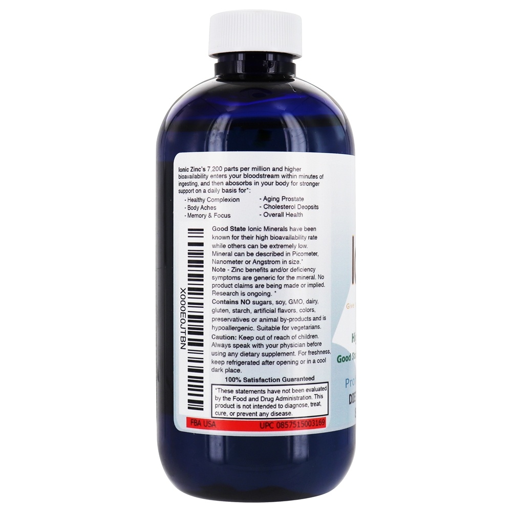 Comprar Zinco Iónico Líquido Natural 7200 Ppm - 8.1 fl. oz. Good State - Imagem 3