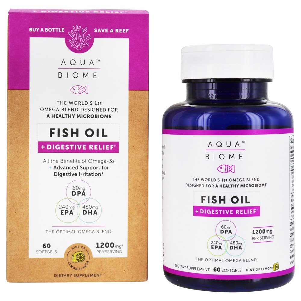 Comprar Óleo de peixe + limão digestivo 1200 mg . - 60 Softgels Aqua Biome