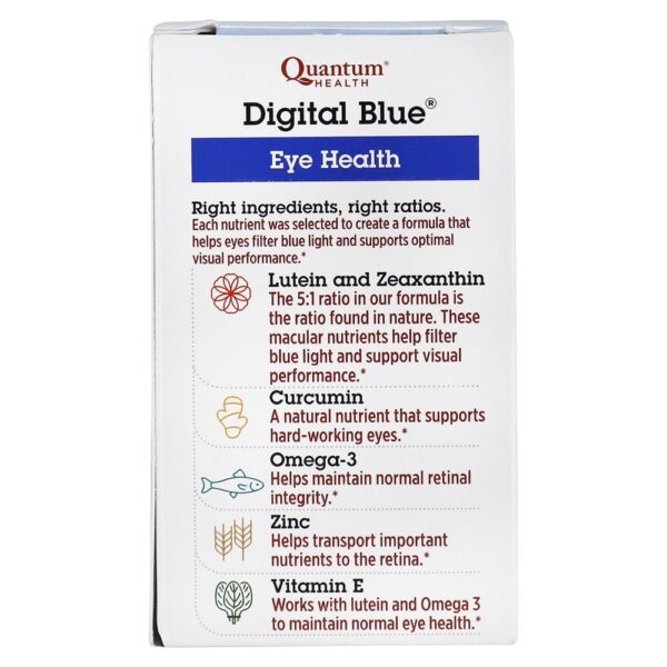 Comprar Olho Azul Digital Health Support - 60 Softgels Quantum Health - Imagem 4