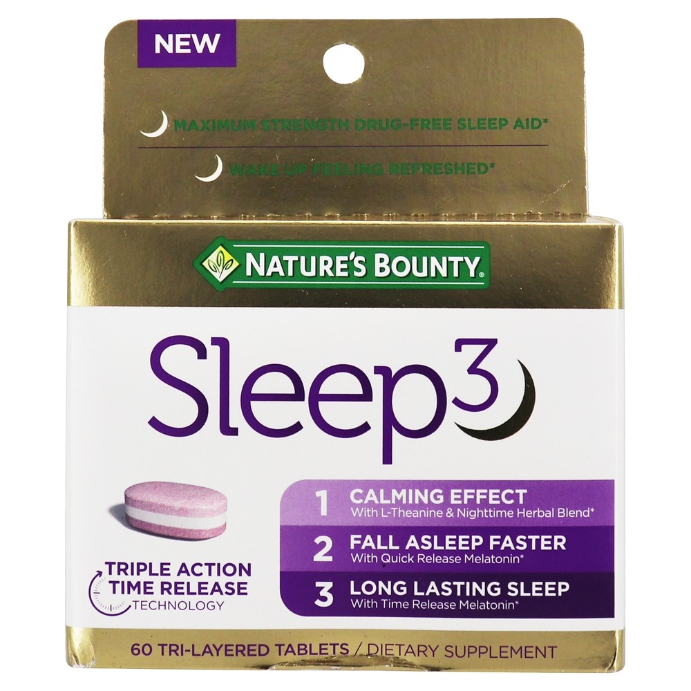Comprar Sleep3 Calmante e suporte ao sono - 60 Tablets Nature's Bounty