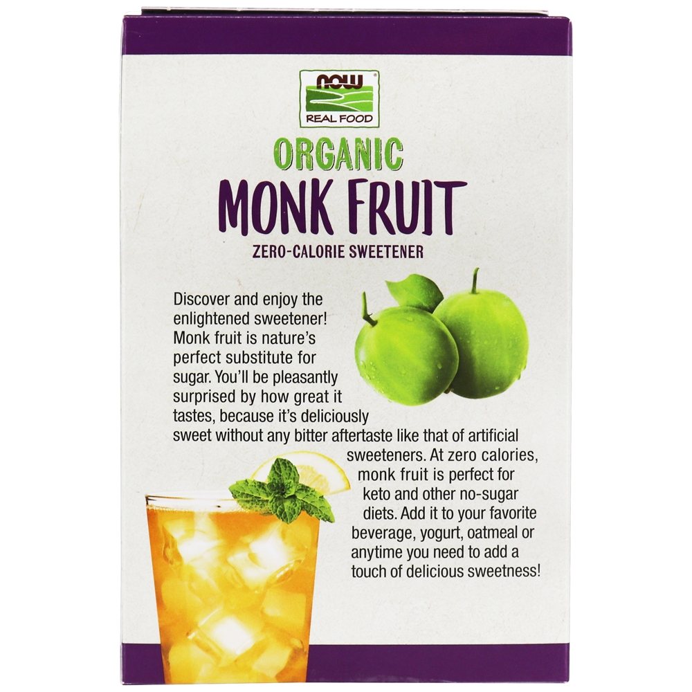 Comprar Adoçante orgânico de zero calorias de frutas de monge - 70 Pacotes (s) NOW Foods - Imagem 3