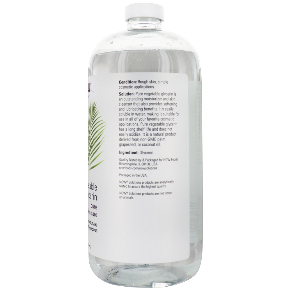 Comprar NOW Solutions Glicerina Vegetal Orgânica Pure SkinCare Versátil - 32 fl. oz. NOW Foods - Imagem 2