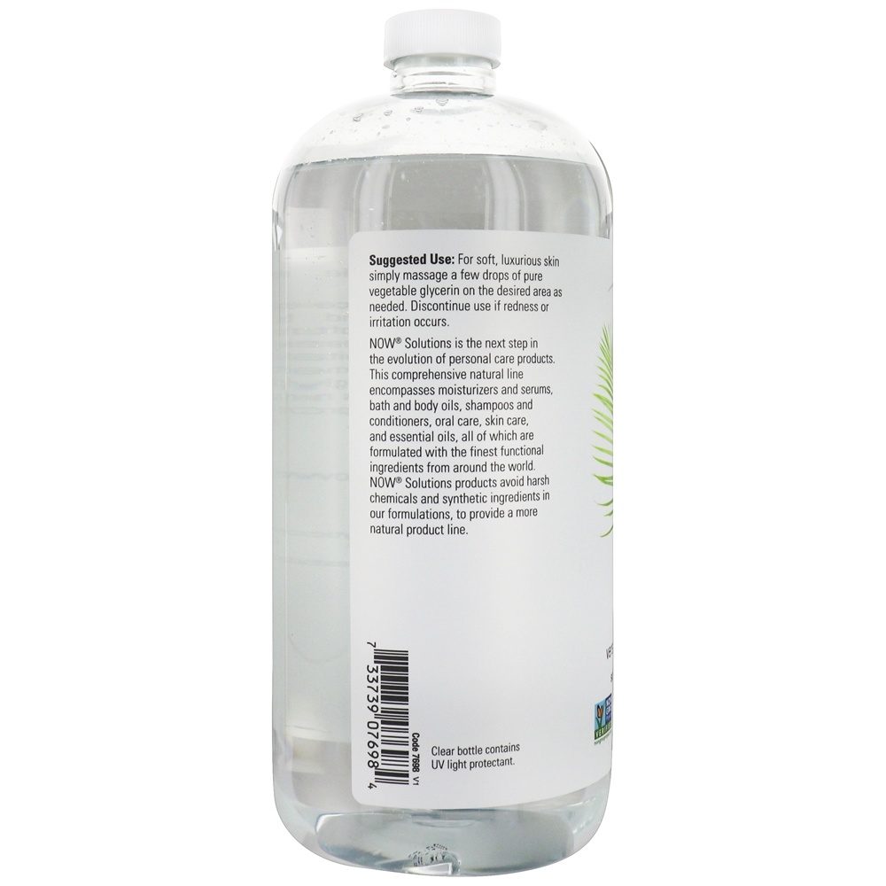 Comprar NOW Solutions Glicerina Vegetal Orgânica Pure SkinCare Versátil - 32 fl. oz. NOW Foods - Imagem 3