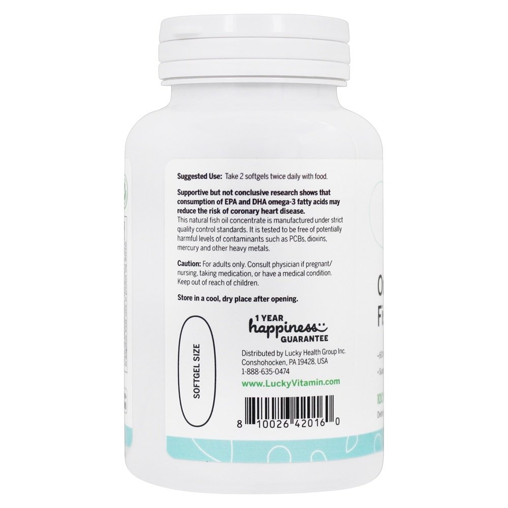 Comprar Omega-3 Óleo de Peixe 1000 mg. - 100 Softgels LuckyVitamin - Imagem 3