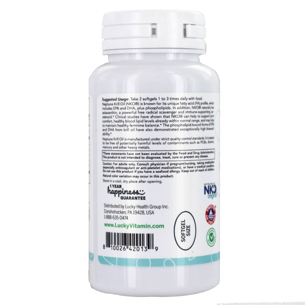 Comprar Óleo de Krill Neptune 500 mg. - 60 Softgels LuckyVitamin - Imagem 3