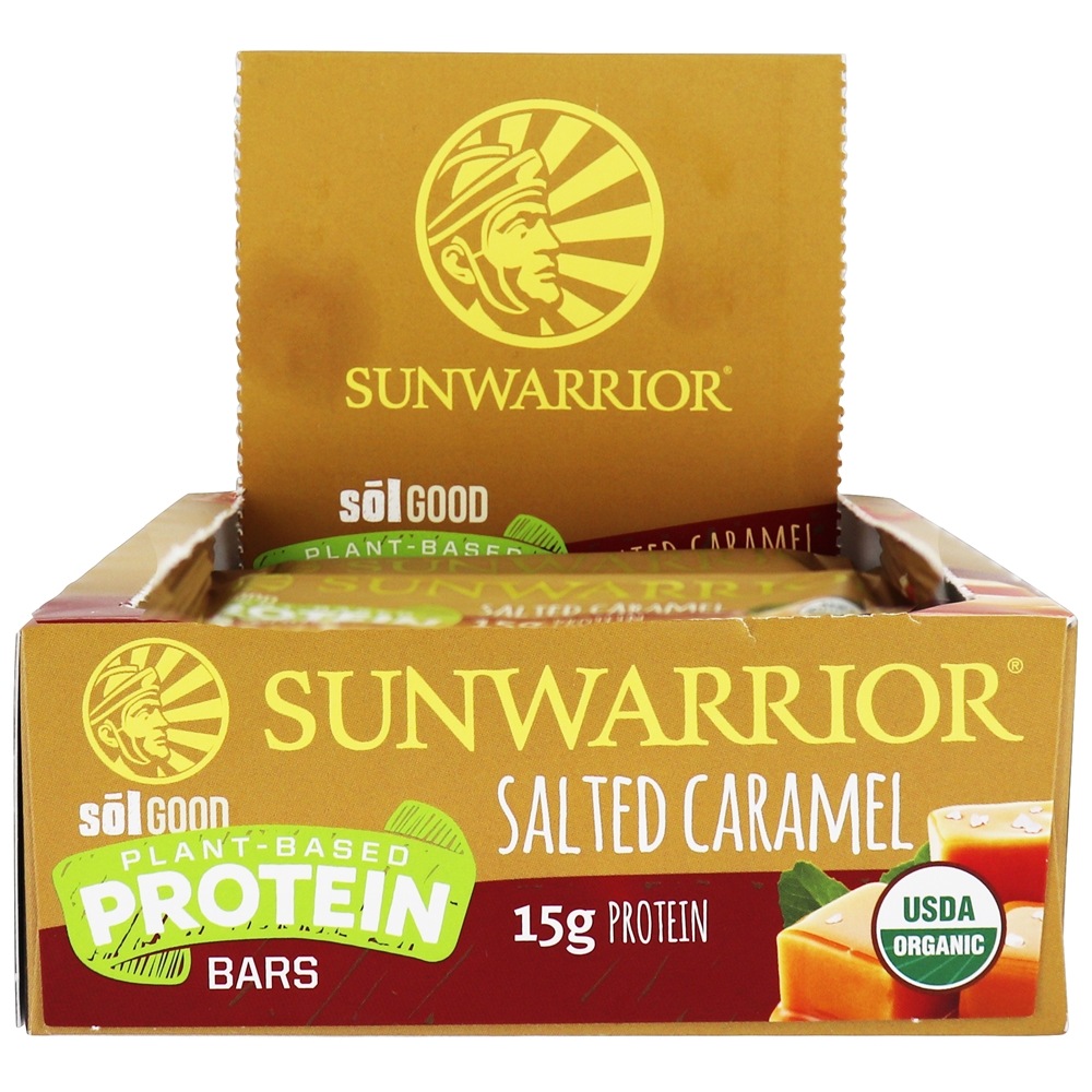 Comprar Sol Good Barras de proteínas à base de caixa Caramelo salgado - 12 Barras Sunwarrior