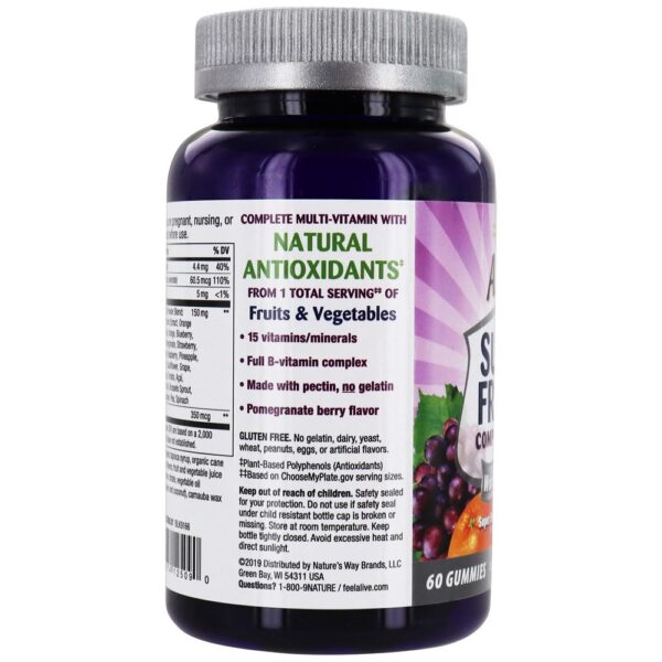 Comprar Alive! Super Frutas Feminina 50 + Completa Multi - 60 Gummies Nature's Way - Imagem 4