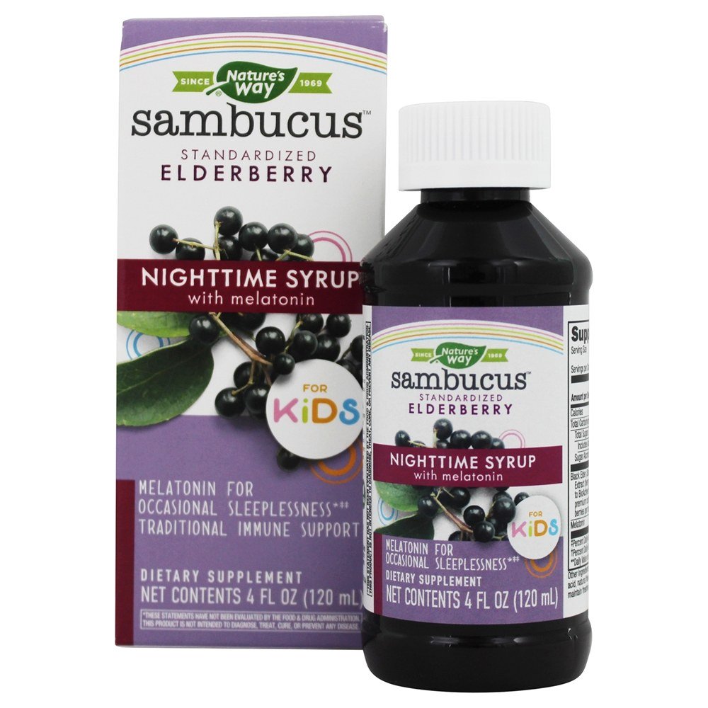 Comprar Sabugueiro Sambucus Padronizado para Crianças Xarope Noturno com Melatonina - 4 fl. oz. Nature's Way