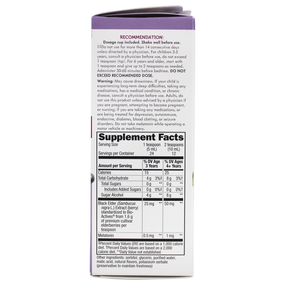 Comprar Sabugueiro Sambucus Padronizado para Crianças Xarope Noturno com Melatonina - 4 fl. oz. Nature's Way - Imagem 3
