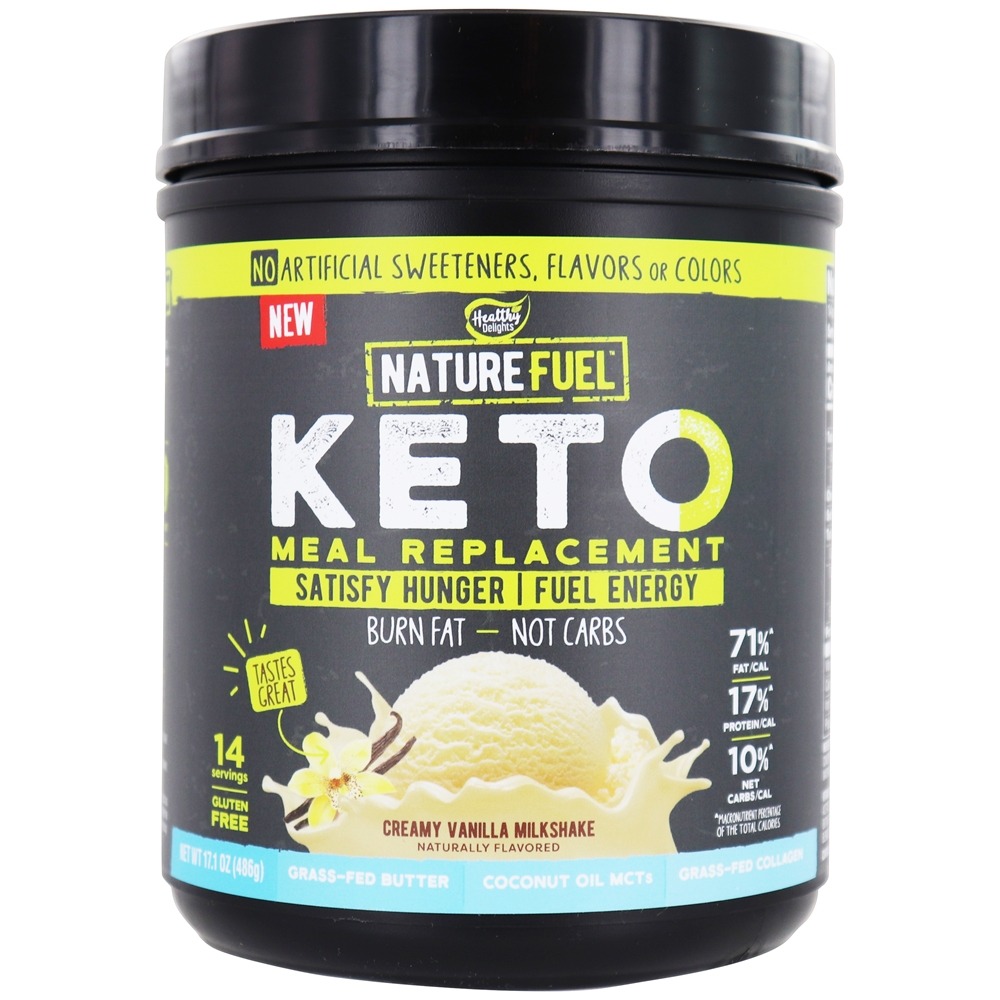 Comprar Pó de substituição de refeição Keto 14 Porções Batido cremoso de baunilha - 17.1 oz. Nature Fuel