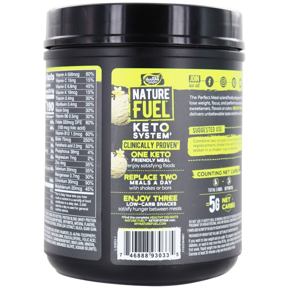 Comprar Pó de substituição de refeição Keto 14 Porções Batido cremoso de baunilha - 17.1 oz. Nature Fuel - Imagem 3