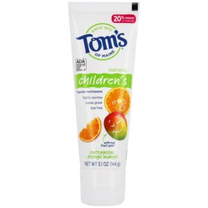 Comprar Creme dental com flúor infantil natural manga laranja ultrajante - 5.1 oz. Tom's of Maine