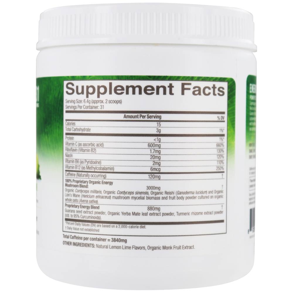 Comprar Energy + Mushroom Superfood Bebida Mix Limão Cal - 7.05 oz. Om - Imagem 2