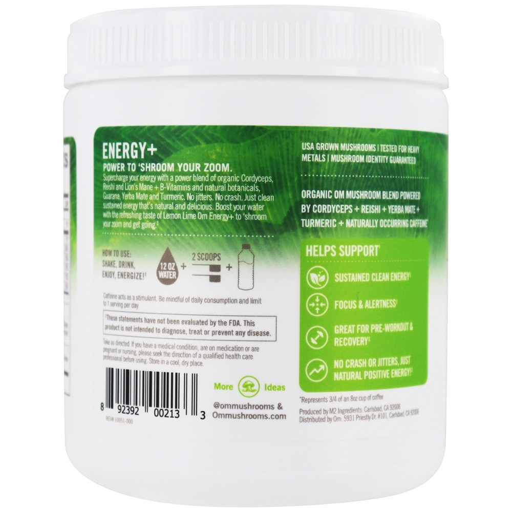 Comprar Energy + Mushroom Superfood Bebida Mix Limão Cal - 7.05 oz. Om - Imagem 3