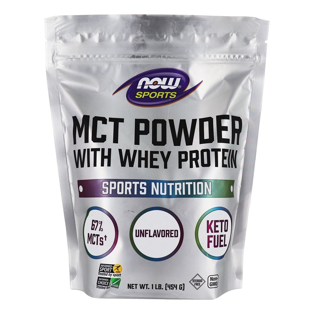 Comprar NOW Sports MCT em pó com Whey Protein sem sabor - 1 lb. NOW Foods