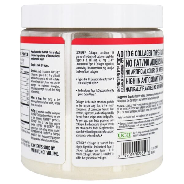 Comprar Isopure Collagen Powder Framboesa Limonada - 6.88 oz. Nature's Best - Imagem 4
