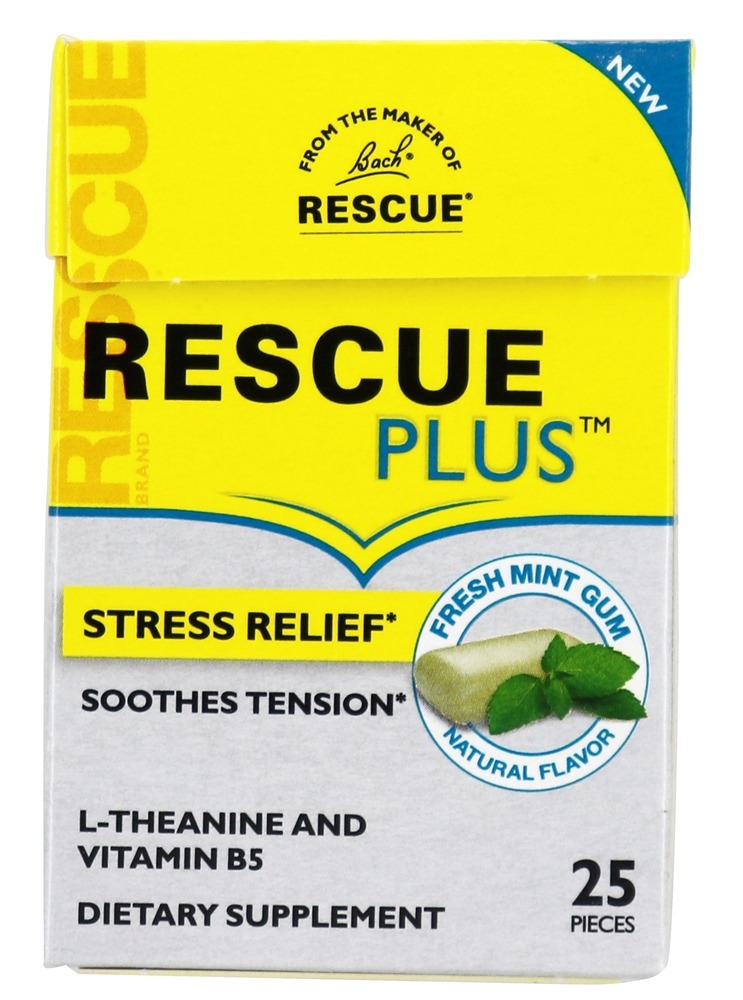 Comprar Rescue Plus Goma de alívio de tensão hortelã fresca - 25 Peça (s) Bach