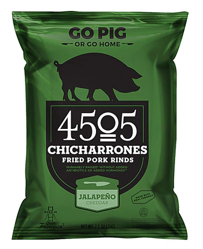 4505 Chicharrones Fried Pork Rinds Jalapeno Cheddar -- 2.5 oz
